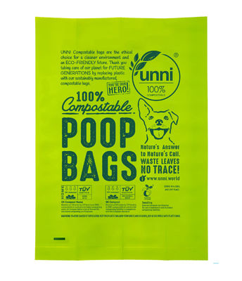 Bolsa de caca para perros compostable impresa a medida Políetileno biodegradable