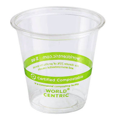 Compostable en agua, biodegradable, copa de PLA, plástico transparente, personalizado