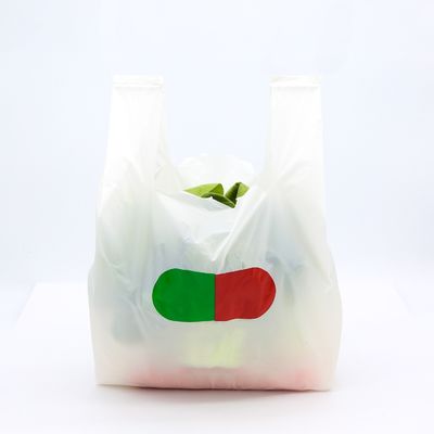 AISUN Personalizar Impreso Venta directa de fábrica 100% biodegradable PLA PBAT bolsas de compras compostables para el supermercado