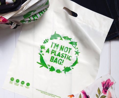 Bolsa de compras de camisetas biodegradables de plástico orgánico de maíz