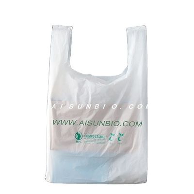 Embalaje As4736 Bolsas de alimentos compostables con mangos de plástico
