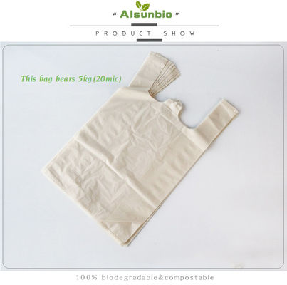 Embalaje As4736 Bolsas de alimentos compostables con mangos de plástico