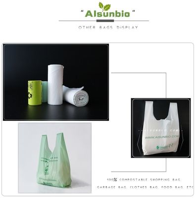 Embalaje As4736 Bolsas de alimentos compostables con mangos de plástico