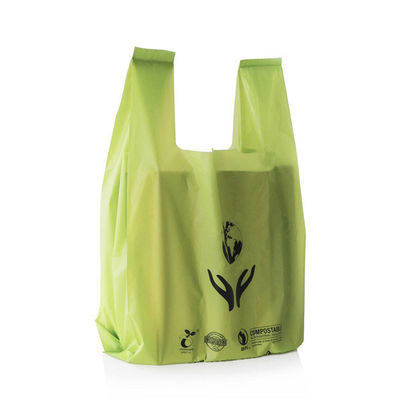 Bolsas de camisetas biodegradables y compostables, transparentes de 12 micrones.