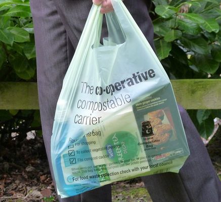 Bolsas de embalaje ecológicas de bioplástico para el hogar Bolsas compostables ASTM6400