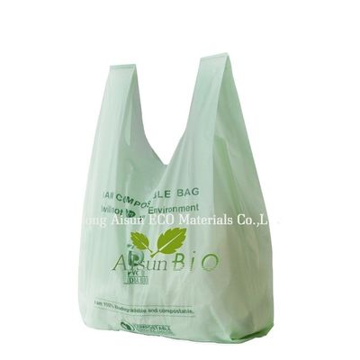 Bolsa de compras biodegradable de origen OEM PBAT PLA Almidón de maíz EN13432