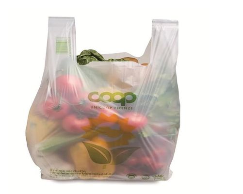 Bolsa de compras biodegradable de PLA plástico compostable personalizado