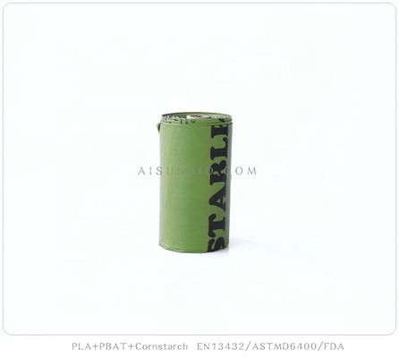 Bolso de basura de excremento para perros de mascotas Basado en almidón de maíz biodegradable con aroma a lavanda Eco-friendly Portador de bolsas de plástico al aire libre 15 micrones