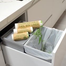 33 galones Bolsas de basura ecológicas Bolsas de compost Recogida de residuos de cocina
