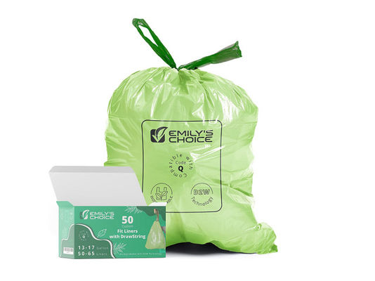 ASTMD6400 Bolsas de contenedores de contenedores compostables certificados para basura 8L 10L 15L