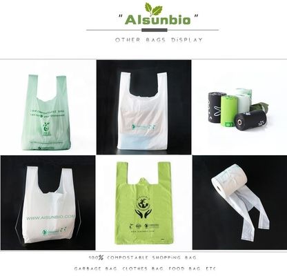 Bolsas de almidón de maíz compostables a medida Bolsas de basura biodegradables
