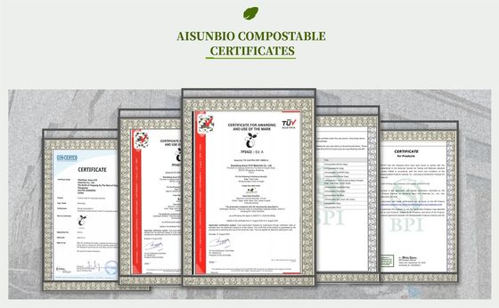 Las bolsas de compostaje ecológicamente compostables para residuos están certificadas BPI