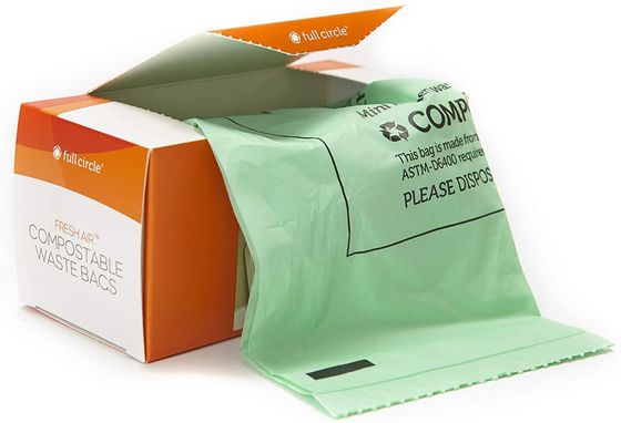 Bolsas de contenedores de almidón de maíz pequeñas impresas a medida Eco-friendly 13 galones para basura de cocina