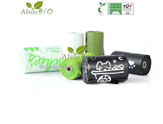 Saco de basura biodegradable y respetuoso con el medio ambiente para animales domésticos Residuos de caca almidón de maíz