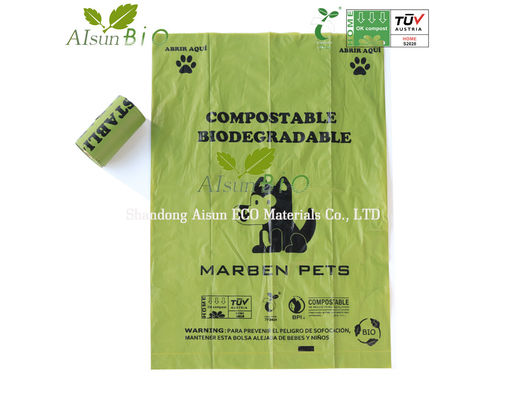 Saco de basura biodegradable y respetuoso con el medio ambiente para animales domésticos Residuos de caca almidón de maíz