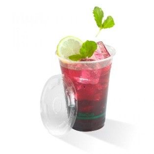 Tazas de PLA biodegradables y compostables transparentes para té de café y soda