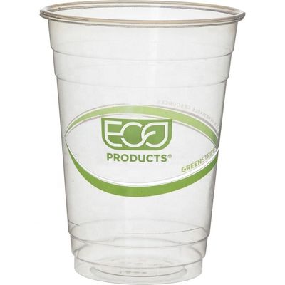 PLA desechable 9 Oz copas compostables en forma de U Impreso a medida