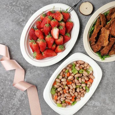 Tazas de batidos compostables impresas a medida de caña de azúcar