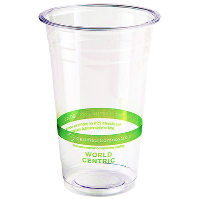 Compostable de fiesta taza fría 10oz 12oz logotipo personalizado