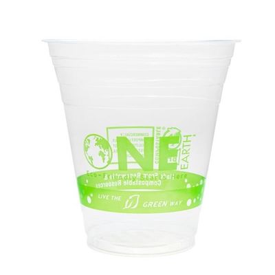 Tazas de PLA biodegradables de café claro 7 oz / 9 oz / 10 oz desechables