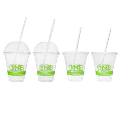 Compostable en agua, biodegradable, copa de PLA, plástico transparente, personalizado