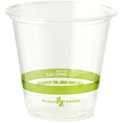 PLA Biocompostable Tazas claras con tapas 16 oz Taza de té de leche para beber