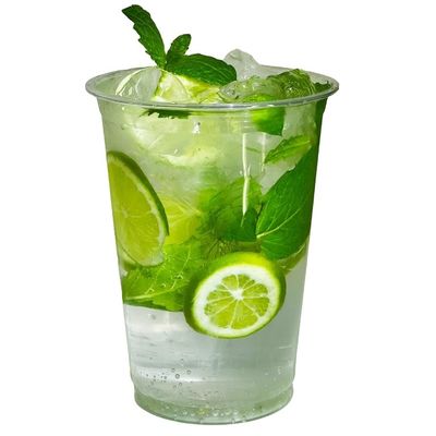 Copo de PLA biodegradable de maíz de bebidas con tapa de pared única