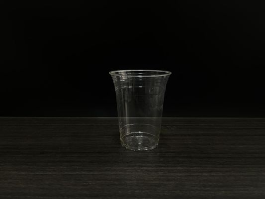 Copo de PLA biodegradable de maíz de bebidas con tapa de pared única