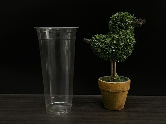 OEM Tazas de café transparentes y sostenibles Tazas de plástico biológico a granel